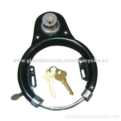 Horse shoe shape bicycle lock with copper keys and lock cylinder, box package